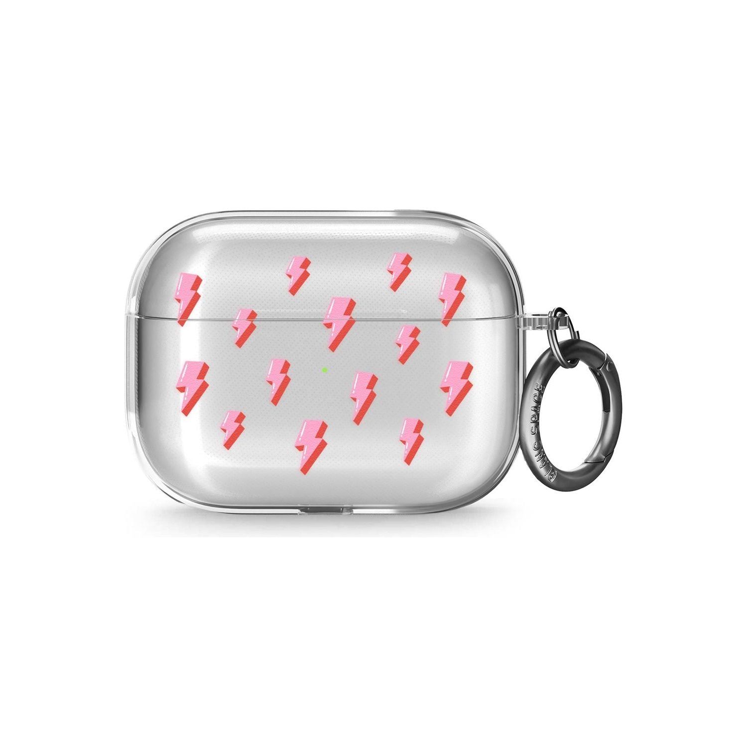 Pink Bolt Pattern AirPods Case - Blanc Space