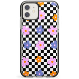 Checkered Blossom Impact Phone Case for iPhone 11, iphone 12