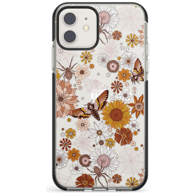 Halloween Skulls and Flowers Impact Phone Case for iPhone 11, iphone 12