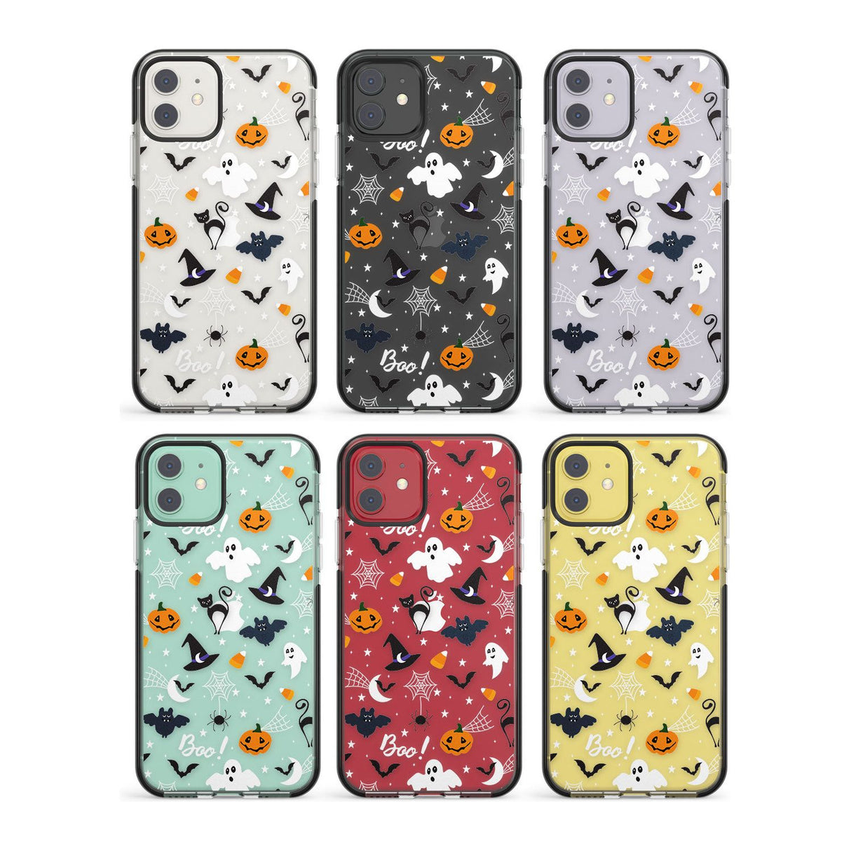 Halloween Mix Pattern Impact Phone Case for iPhone 11, iphone 12