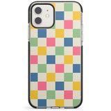 Pastel Multicolor Checkered Impact Phone Case for iPhone 11, iphone 12