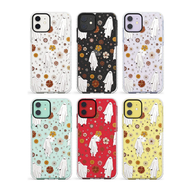 Halloween Skulls and Flowers Impact Phone Case for iPhone 11, iphone 12