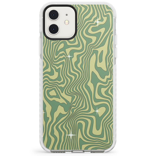 Green Abstract Wave Impact Phone Case for iPhone 11, iphone 12