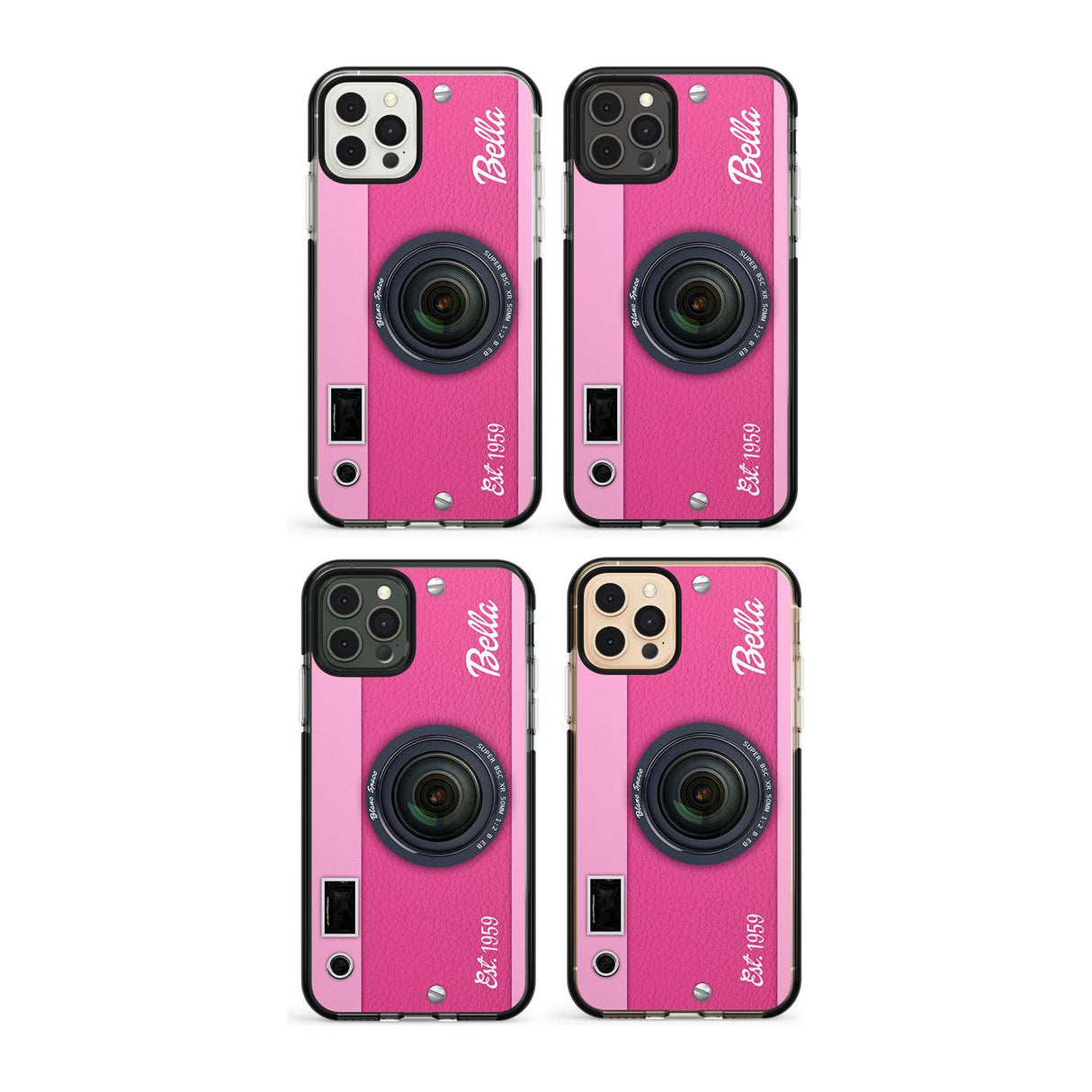 Personalised Pink Dream Camera Impact Phone Case for iPhone 11, iphone 12