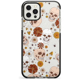 Halloween Skulls and Flowers Impact Phone Case for iPhone 11, iphone 12