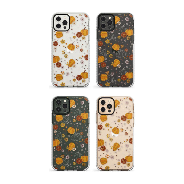 Halloween Skulls and Flowers Impact Phone Case for iPhone 11, iphone 12