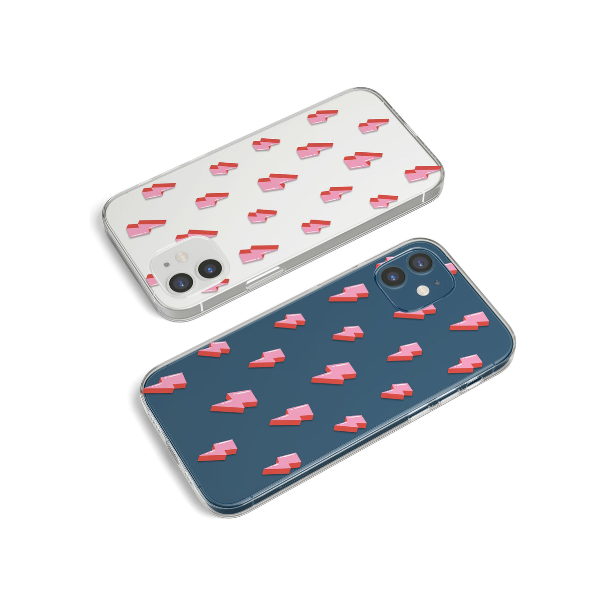 Pink Bolt Pattern Impact Phone Case for iPhone 11, iphone 12