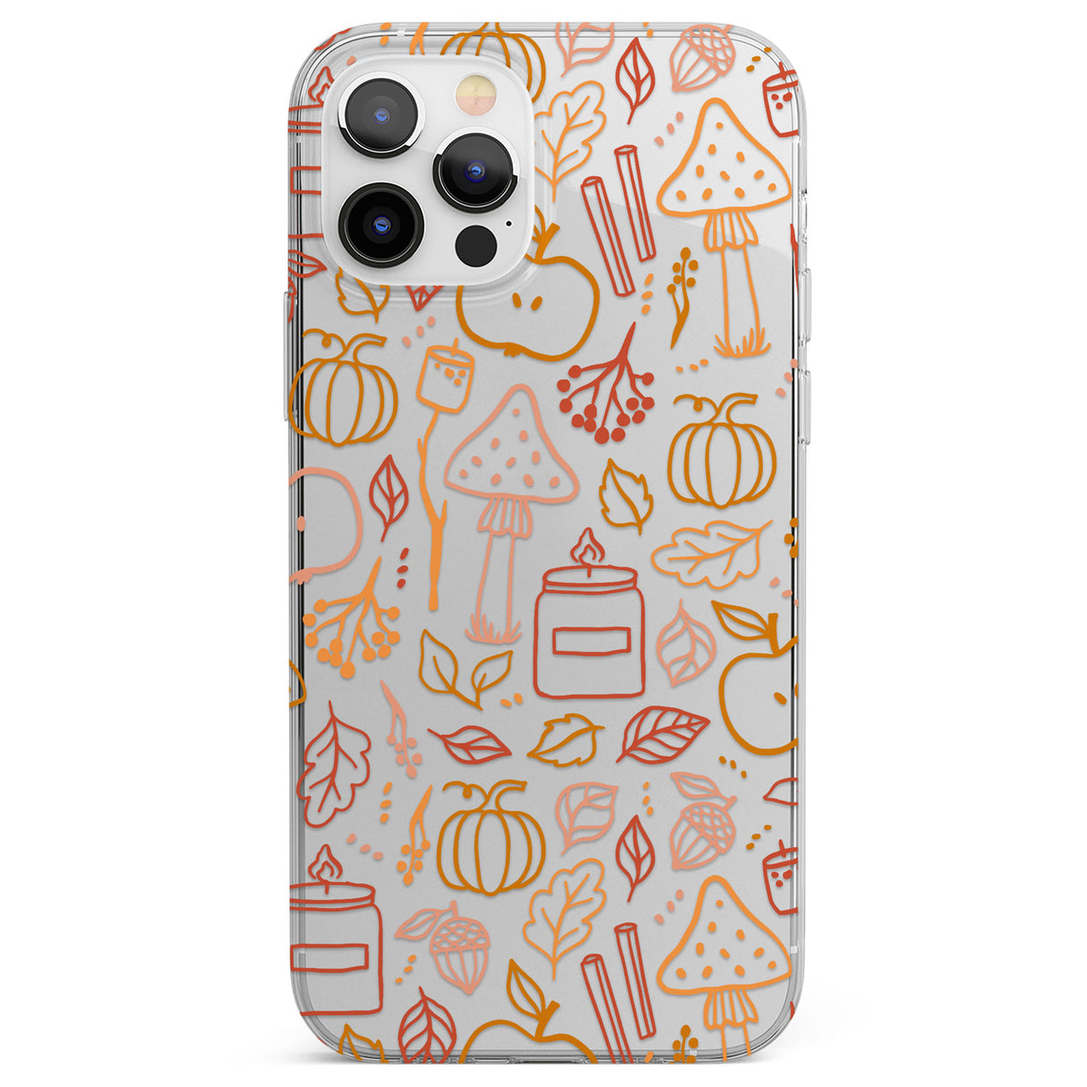 Autumn Line Pattern Phone Case for iPhone 12 Pro