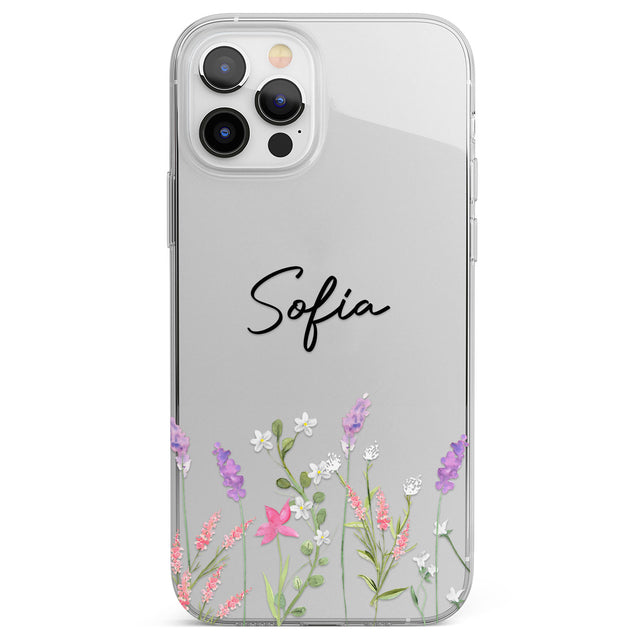 Personalised Lavender Wildflowers Phone Case for iPhone 12 Pro