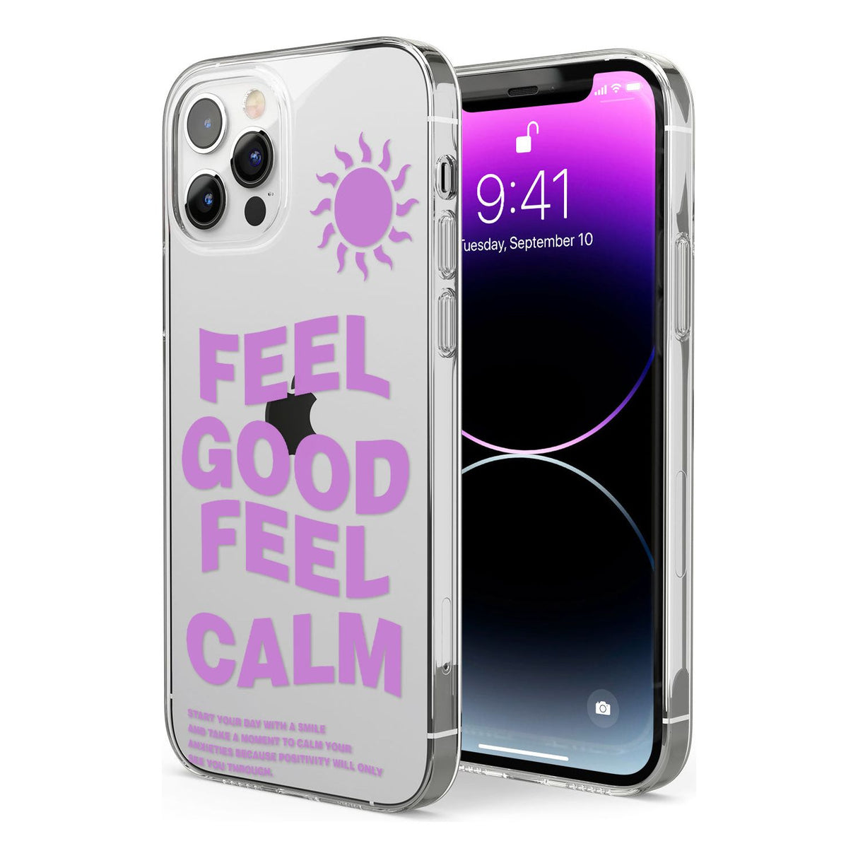 Feel Good Feel Calm (Green) Phone Case for iPhone 12 Pro