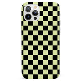 Black & Lime Check Phone Case for iPhone 12 Pro