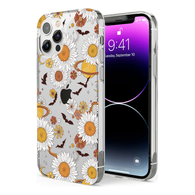 Halloween Skulls and Flowers Phone Case for iPhone 12 Pro