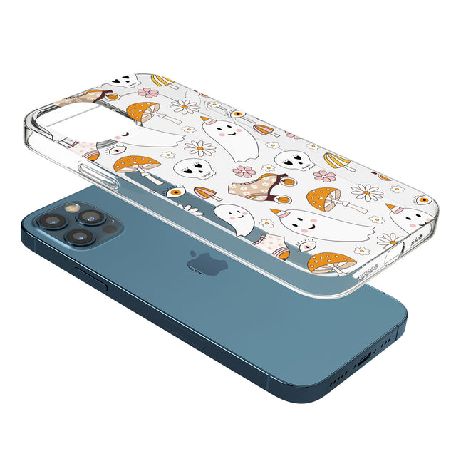 Cute Ghost and Skulls Pattern Phone Case for iPhone 12 Pro