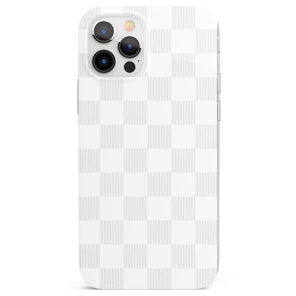 WHITE CHECKERED Phone Case for iPhone 12 Pro