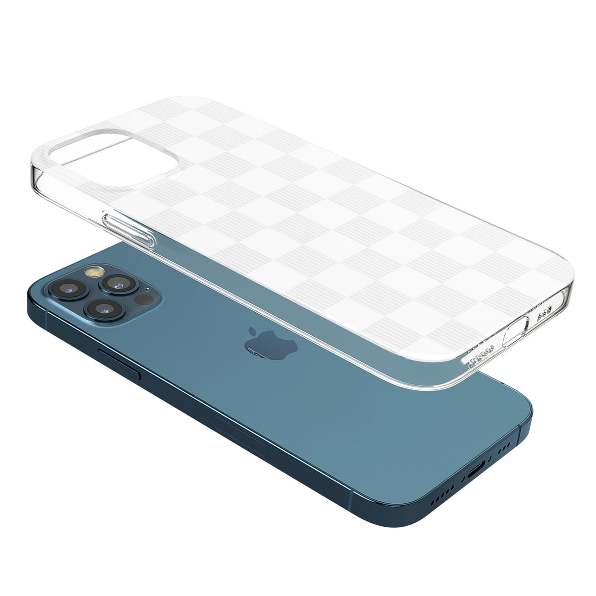 WHITE CHECKERED Phone Case for iPhone 12 Pro