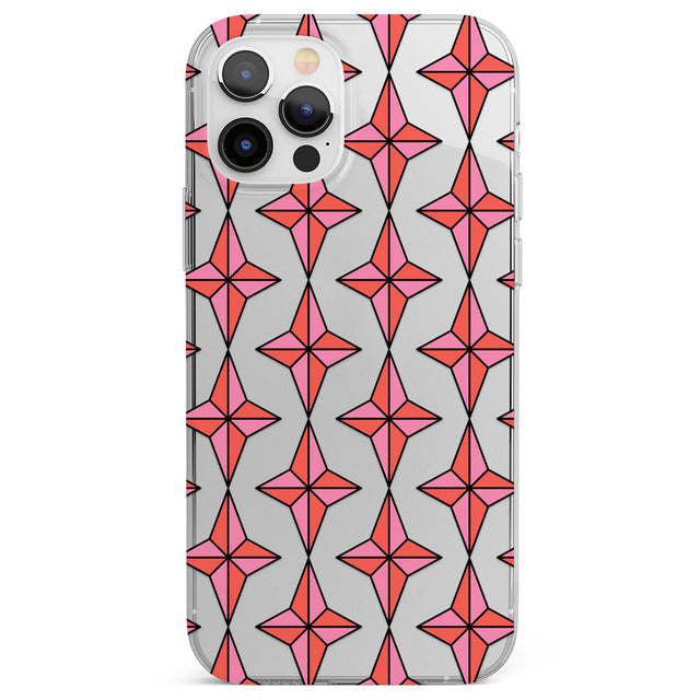 Rose Stars Pattern (Clear) Phone Case for iPhone 12 Pro