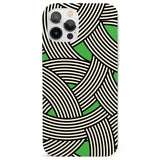 Green Optic Waves Phone Case for iPhone 12 Pro