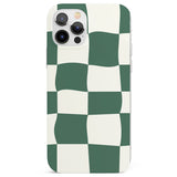 Green & Cream Wavy Check Phone Case for iPhone 12 Pro