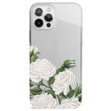 White Vintage Painted Flowers Phone Case for iPhone 12 Pro