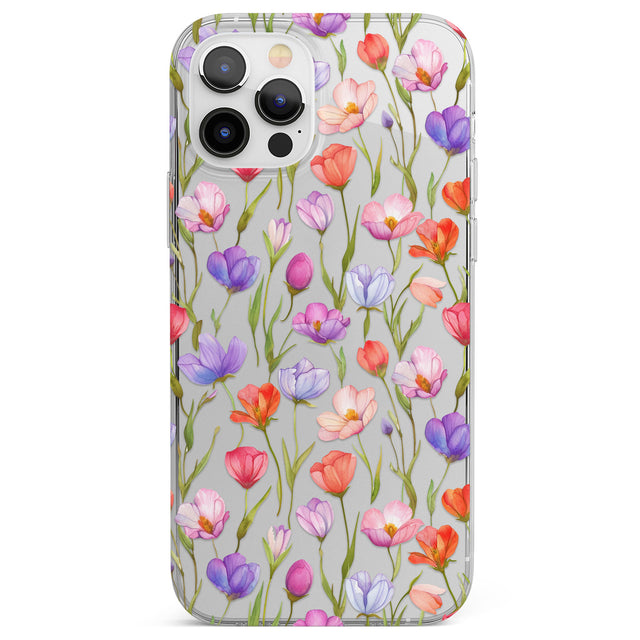 Red, Pink & Purple Flowers Phone Case for iPhone 12 Pro