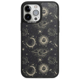 Large Suns, Moons & Clouds Astrological Phone Case iPhone 13 Pro Max / Magsafe Black Impact Case Blanc Space