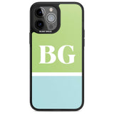 Personalised Colourblock: Green & Turquoise Custom Phone Case iPhone 13 Pro Max / Magsafe Black Impact Case Blanc Space