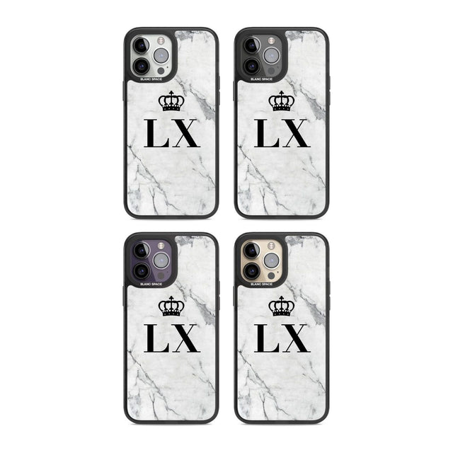 Personalised Initials with Crown on White Marble Custom Phone Case iPhone 15 Pro Max / Black Impact Case,iPhone 15 Plus / Black Impact Case,iPhone 15 Pro / Black Impact Case,iPhone 15 / Black Impact Case,iPhone 15 Pro Max / Impact Case,iPhone 15 Plus / Impact Case,iPhone 15 Pro / Impact Case,iPhone 15 / Impact Case,iPhone 15 Pro Max / Magsafe Black Impact Case,iPhone 15 Plus / Magsafe Black Impact Case,iPhone 15 Pro / Magsafe Black Impact Case,iPhone 15 / Magsafe Black Impact Case,iPhone 14 Pro Max / Black 