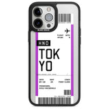 Personalised Tokyo Boarding Pass Custom Phone Case iPhone 13 Pro Max / Magsafe Black Impact Case Blanc Space