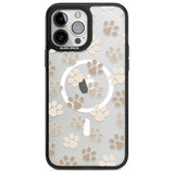 Paw Prints Phone Case iPhone 13 Pro Max / Magsafe Black Impact Case Blanc Space