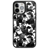 Black & White Cat Camouflage Phone Case iPhone 13 Pro Max / Magsafe Black Impact Case Blanc Space