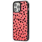 Black on Salmon Pink Dalmatian Polka Dot Spots Phone Case iPhone 15 Pro Max / Black Impact Case,iPhone 15 Plus / Black Impact Case,iPhone 15 Pro / Black Impact Case,iPhone 15 / Black Impact Case,iPhone 15 Pro Max / Impact Case,iPhone 15 Plus / Impact Case,iPhone 15 Pro / Impact Case,iPhone 15 / Impact Case,iPhone 15 Pro Max / Magsafe Black Impact Case,iPhone 15 Plus / Magsafe Black Impact Case,iPhone 15 Pro / Magsafe Black Impact Case,iPhone 15 / Magsafe Black Impact Case,iPhone 14 Pro Max / Black Impact Ca