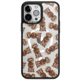 Cockapoo (Brown) Watercolour Dog Pattern Phone Case iPhone 13 Pro Max / Magsafe Black Impact Case Blanc Space