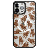 Labradoodle (Brown) Watercolour Dog Pattern Phone Case iPhone 13 Pro Max / Magsafe Black Impact Case Blanc Space