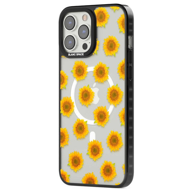 Sunflowers Transparent Pattern