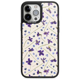 Violet Floral Pattern Design - Cream