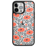 Red Poppy Transparent Floral