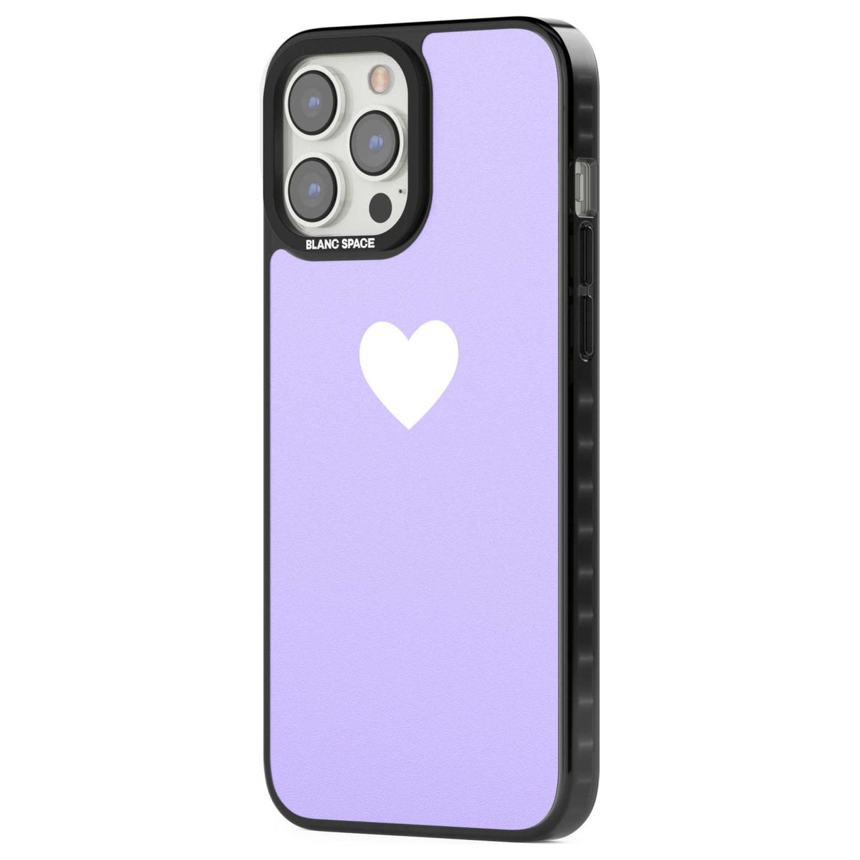 Single Heart White & Pale Purple