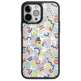 Colourful Mixed Shapes Retro Pattern Design Phone Case iPhone 13 Pro Max / Magsafe Black Impact Case Blanc Space