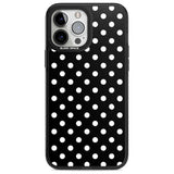 Designer Chic Black Polka Dot Phone Case iPhone 13 Pro Max / Magsafe Black Impact Case Blanc Space