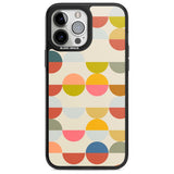 Abstract Retro Shapes: Colourful Circles Phone Case iPhone 13 Pro Max / Magsafe Black Impact Case Blanc Space