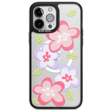 Funky Flowers Phone Case iPhone 13 Pro Max / Magsafe Black Impact Case Blanc Space