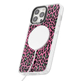 Green on Pink Leopard Print Pattern