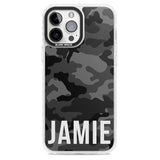 Personalised Horizontal Name Black Camouflage