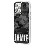 Personalised Horizontal Name Black Camouflage