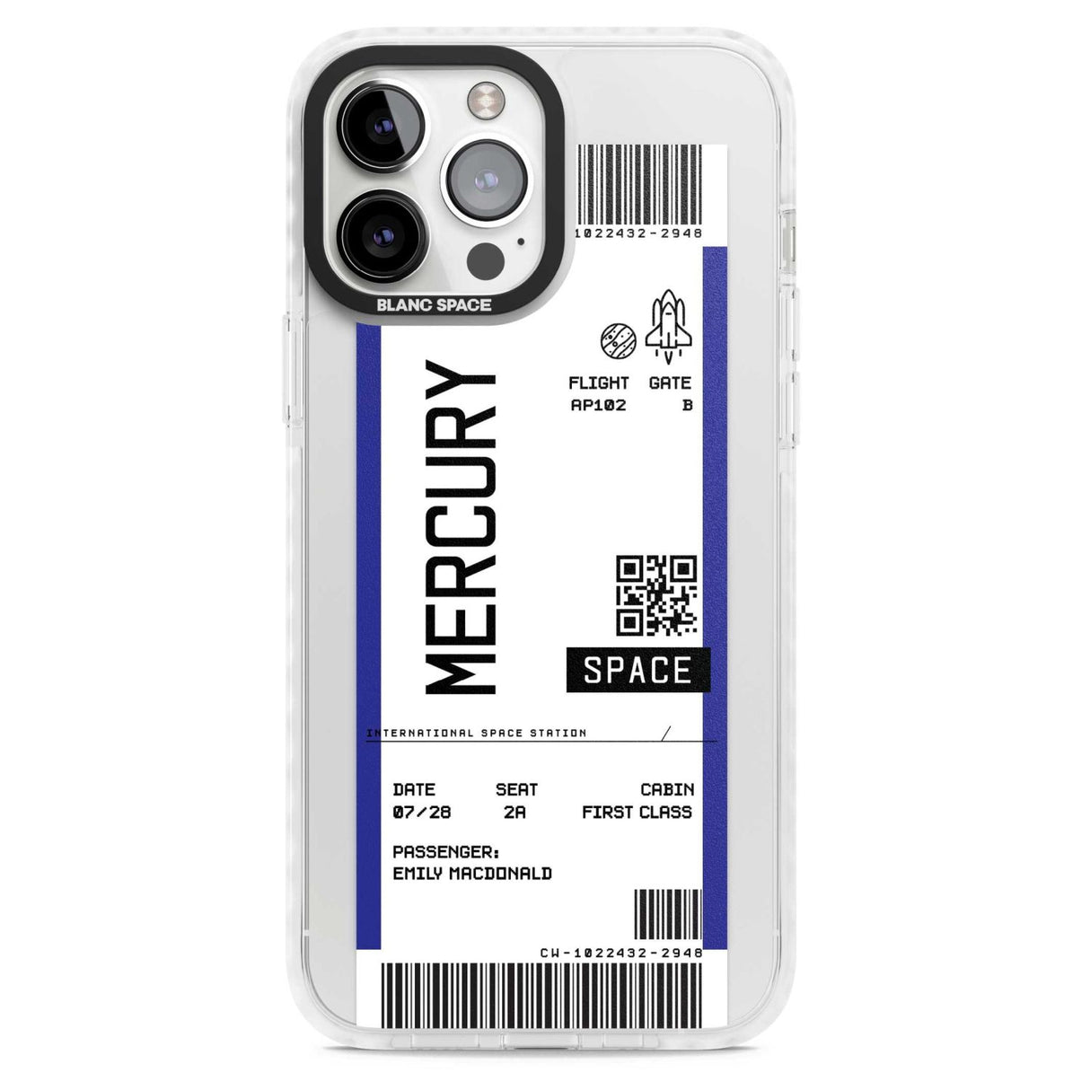 Personalised Mercury Space Travel Ticket