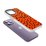 Black & Bright Red Dalmatian Polka Dot Spots