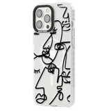 Abstract Continuous Line Faces Black on Clear