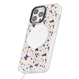 Violet Floral Pattern Design - Cream