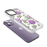 Purple Blossoms Transparent Floral