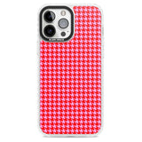 Neon Pink & Red Houndstooth Pattern